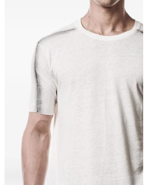 Thom Krom White Worked T-Shirt for men