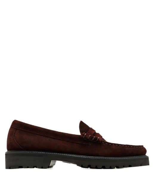 G.H.BASS Brown Weejuns Larson Lug Penny Loafers for men