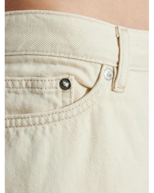 Samsøe & Samsøe White Saeddie Logo-Patch Denim Shorts for men