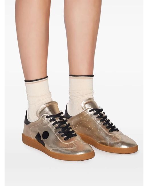 Isabel Marant Metallic Leather Kaycee Sneakers Shoes