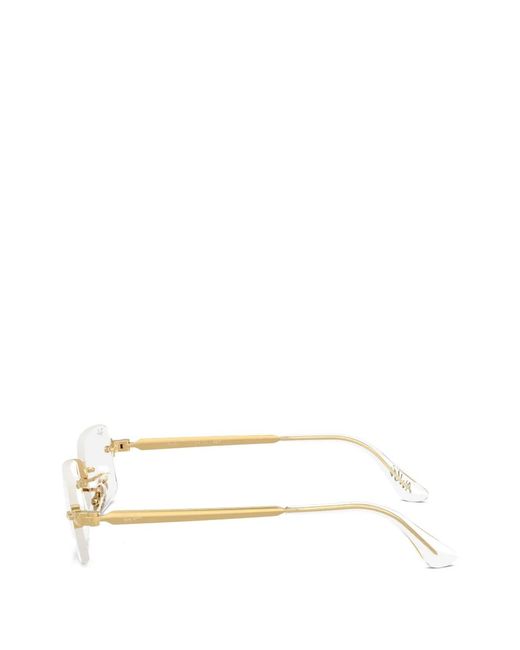 Ray-Ban White Rectangle-Frame Glasses
