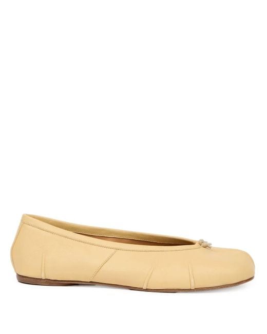 Maison Margiela Natural Leather Tabi Ballerina Flats