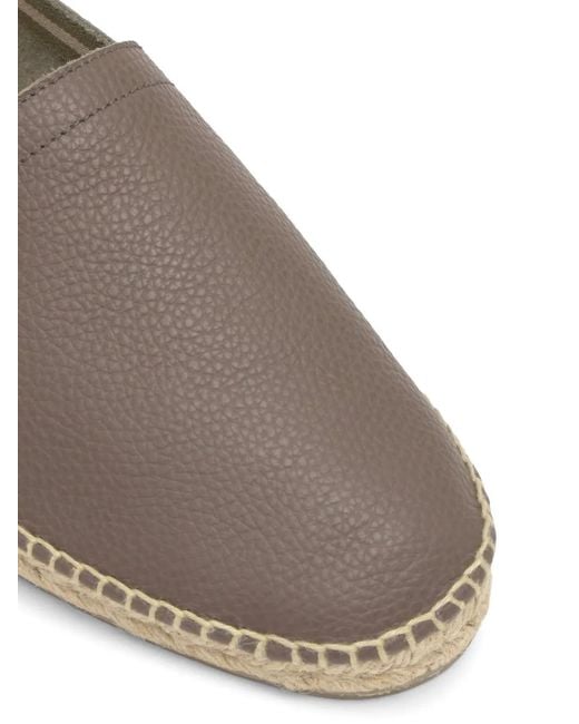 Castaner Gray Polo Leather Espadrilles for men