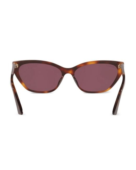Gucci Purple Logo-Detail Cat-Eye Sunglasses