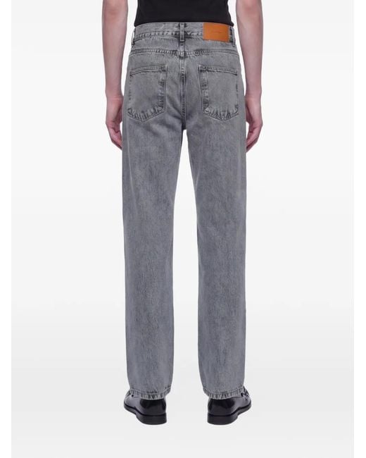 Second/Layer Gray Big Papi Stonewashed Jeans for men