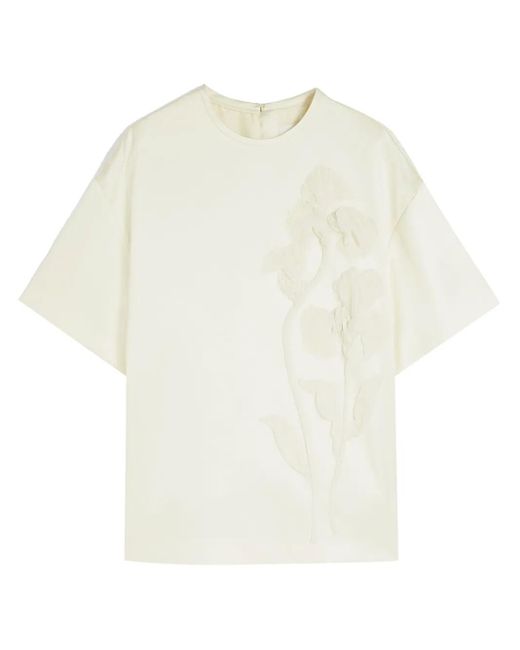 メンズ Jil Sander エンブロイダリー Tシャツ White