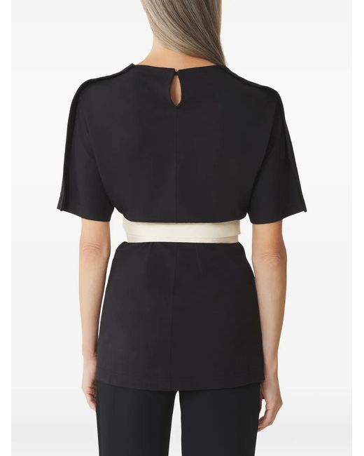 Lanvin Black Tie-Detail Top