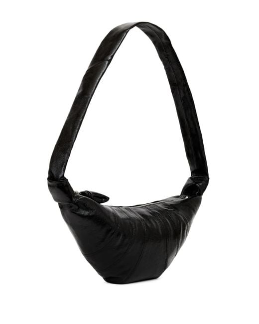 Lemaire Black Mittelgroße Croissant Schultertasche