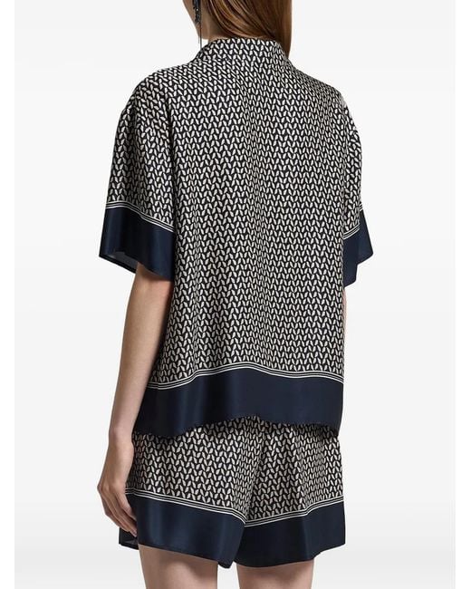 Peserico Black Patterned Shirt
