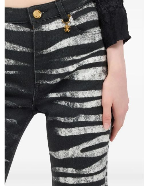 Roberto Cavalli ゼブラプリント ジーンズ Gray