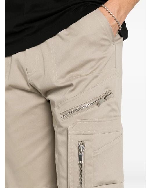 Les Hommes White Zip-Pocket Shorts for men