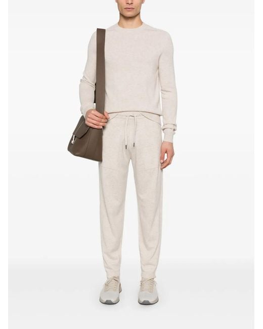 Bompard White Crew-Neck Sweater for men