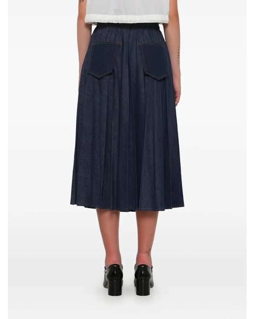 Sacai Blue Denim Skirt