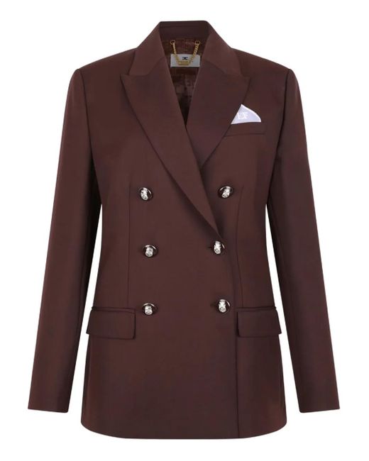 Elisabetta Franchi Brown Doppelreihiger Blazer