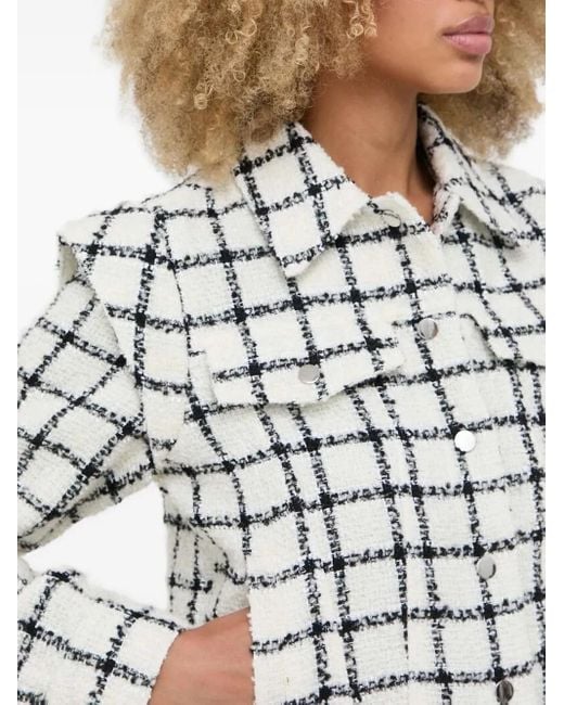 Notes Du Nord White Checked Tweed Jacket