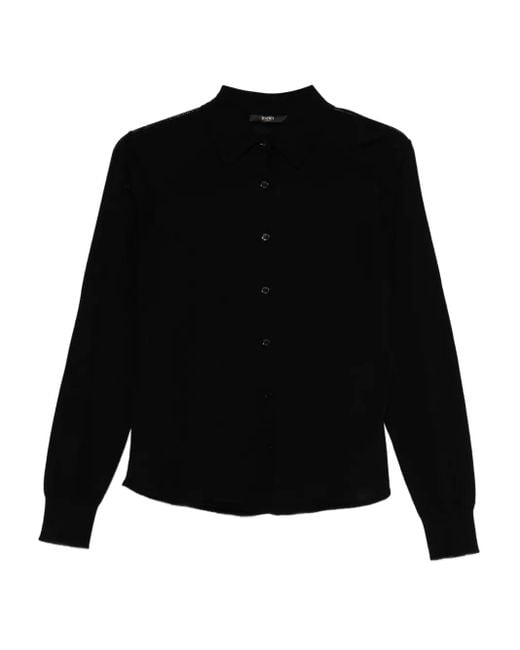 Seventy Black Bluse mit Knopfverschluss