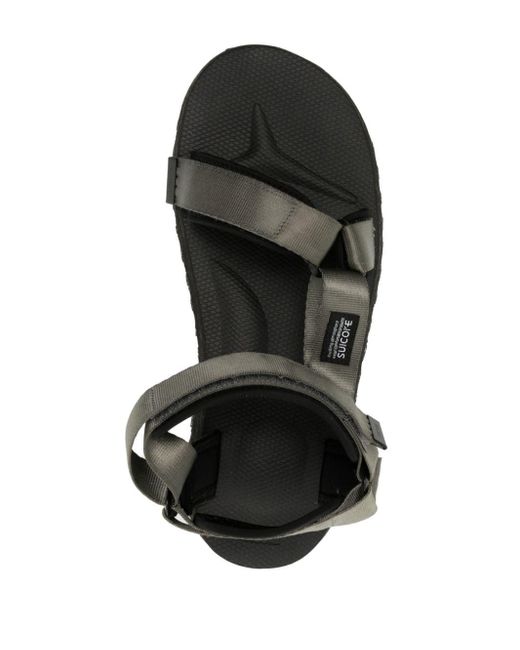 Suicoke Black Depa-2trab Logo-patch Sandals