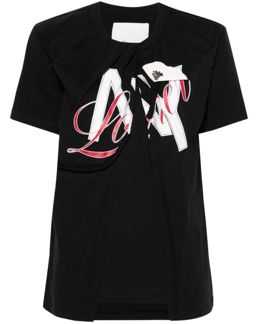 T-shirt NY Lover Sliced di 3.1 Phillip Lim in Black