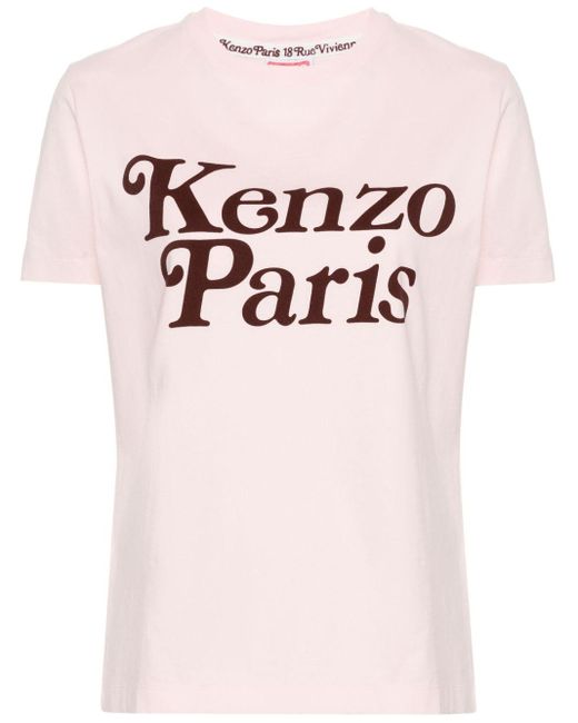 KENZO Pink X Verdy T-Shirt mit Logo-Print