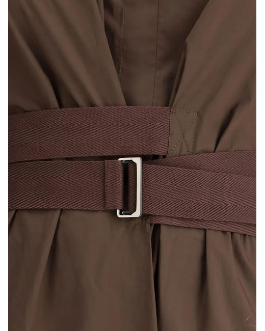 Brunello Cucinelli ベルテッド ドレス Brown