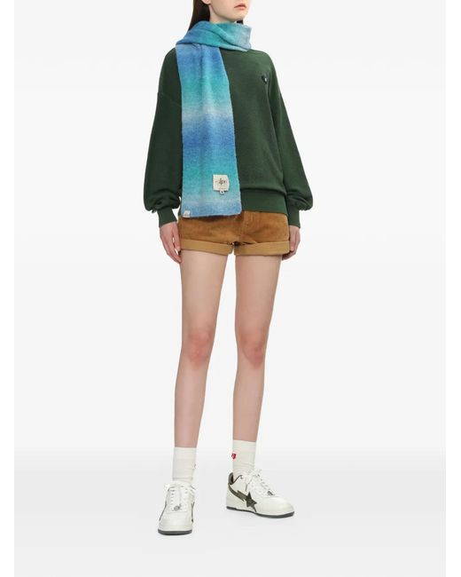 A Bathing Ape Green Heart-Patch Sweatshirt