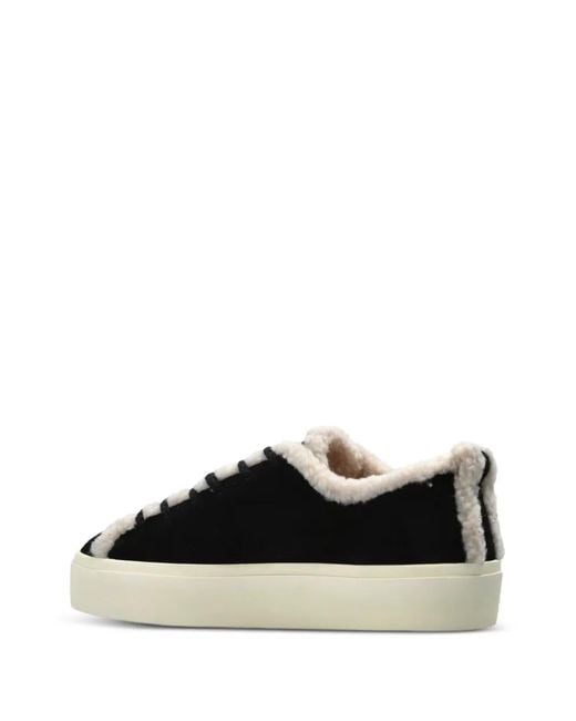 Inuikii Black Shearling Low Sneakers