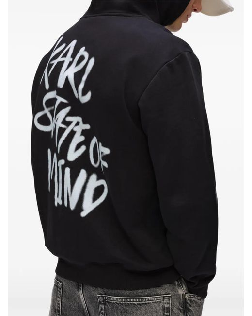 Karl Lagerfeld Black Karlism Hoodie for men