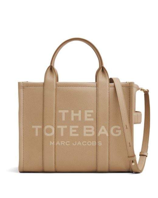 Bolso shopper The Leather Tote mediano Marc Jacobs de color Natural