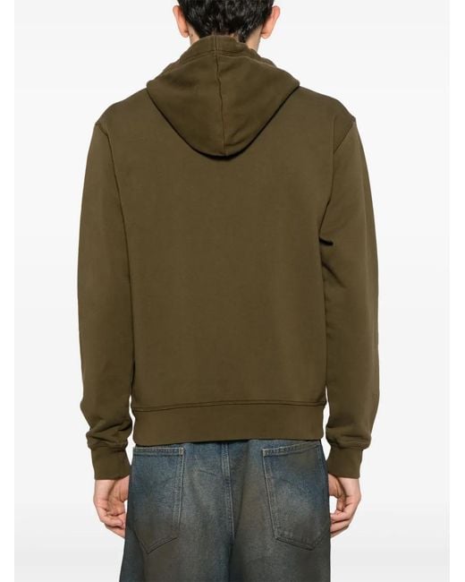 DSquared² Green Logo-Appliqué Hoodie for men