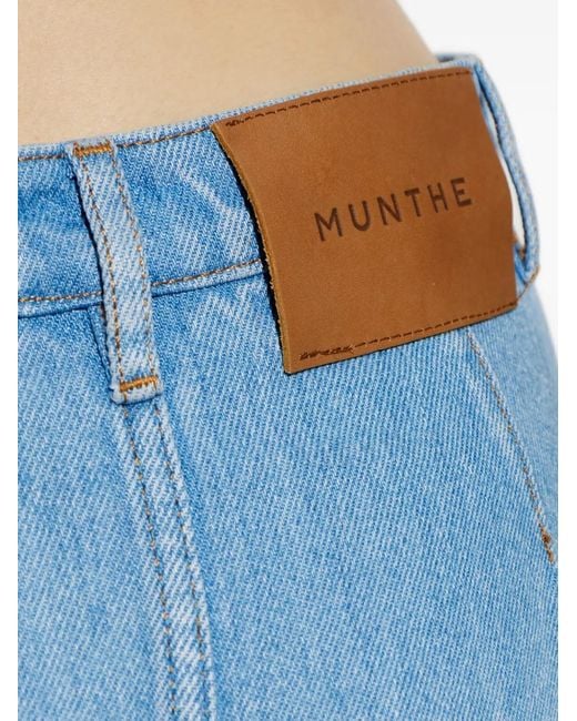 Munthe Blue Tuxya Panelled Denim Maxi Skirt