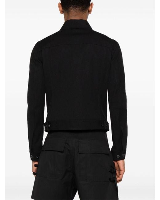 Rick Owens Black Luxor Long-sleeve Denim Jacket for men