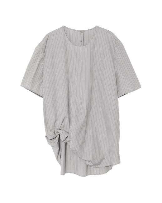 JNBY Gray Pinstripe Blouse