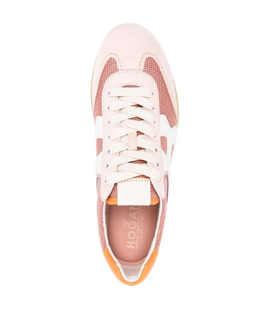 Hogan Pink Olympia-Z Leather Sneakers
