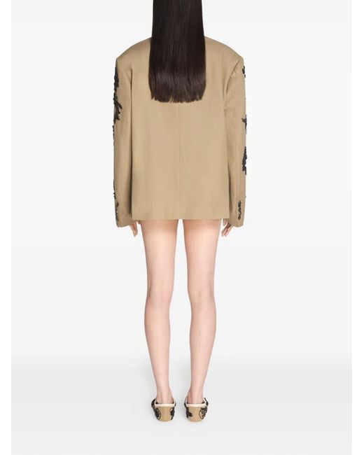 Dries Van Noten Natural Embroidered Blazer