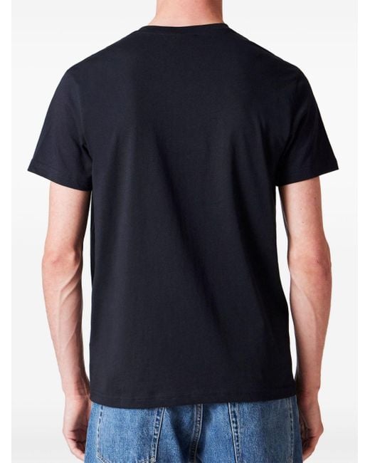 Paul Smith Black Organic Cotton V-Neck Jersey T-Shirt for men