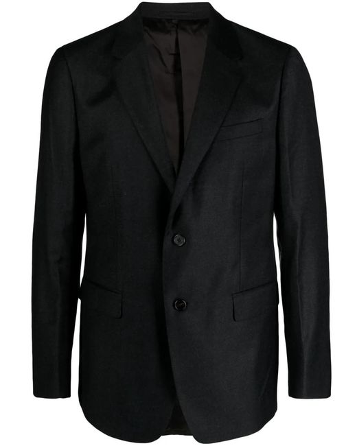 Theory Black Single-Breasted Wool Blazer for men