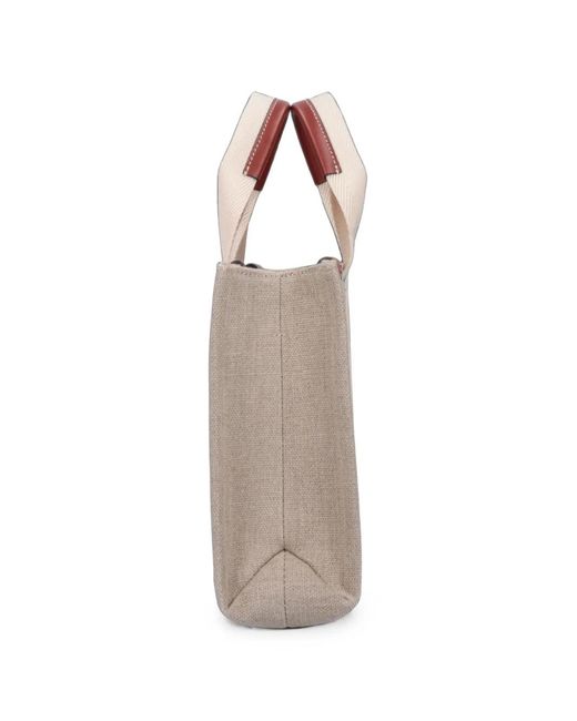 Chloé Pink Small Woody Logo-Strap Tote Bag
