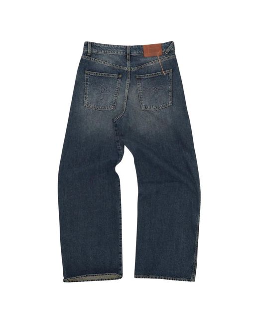 Fortela Blue Jaronlow Stone-Wash Wide-Leg Jeans