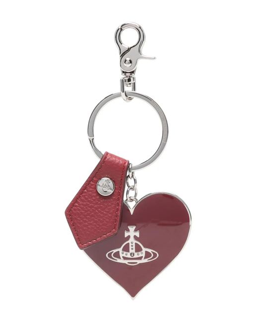 Vivienne Westwood Pink Mirror Heart Orb Schlüsselanhänger