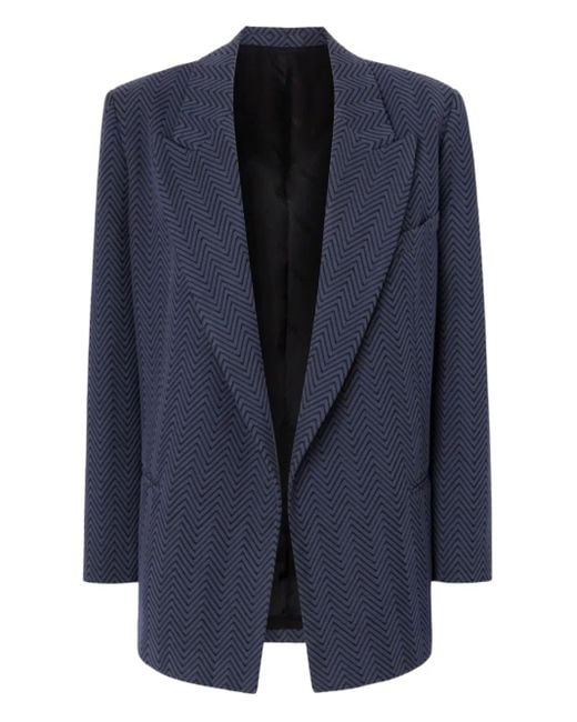 Missoni Blue Chevron-Pattern Blazer