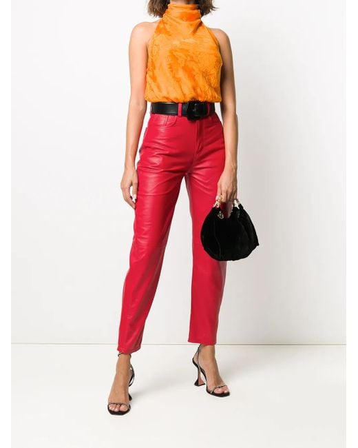 The Attico High-Waisted Tapered Trousers