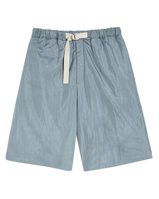 Jil Sander Blue Padded Shorts for men