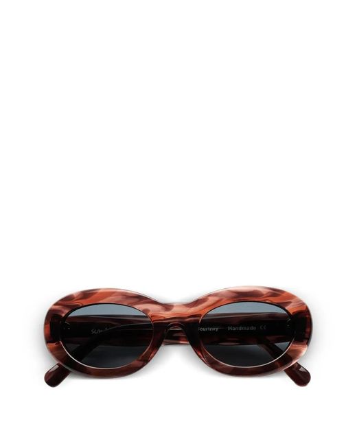 Sun Buddies Black Courtney Oval-Frame Sunglasses