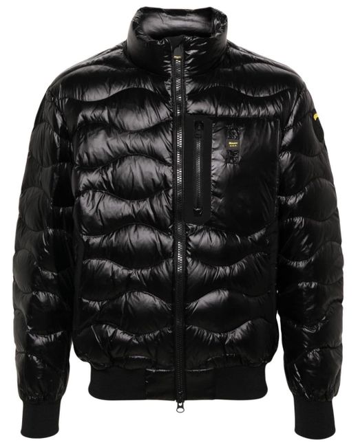 Blauer Black Wave Micro-rip Padded Jacket for men