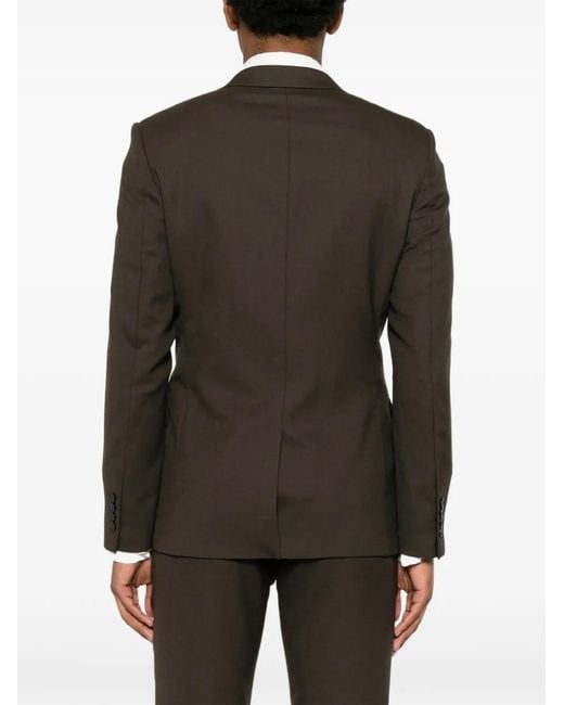 Sandro Brown Tailored-Collar Slim-Fit Blazer for men
