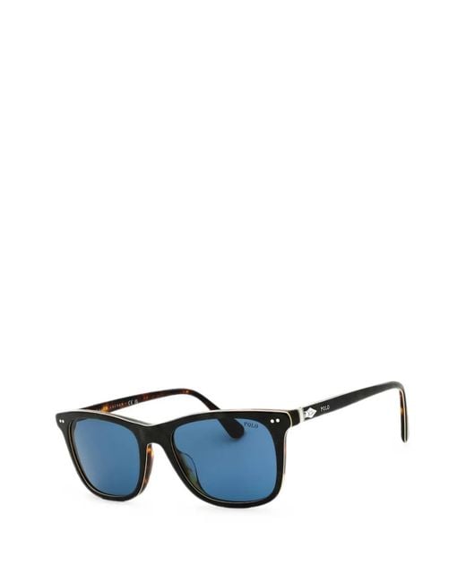 Polo Ralph Lauren Blue Rectangular-Frame Sunglasses for men