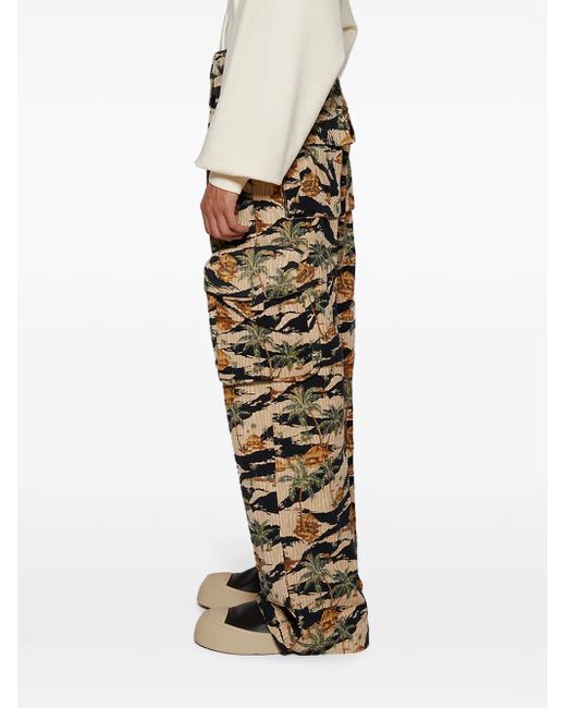 メンズ Amiri M65 Repeat Palm バギーカーゴパンツ White