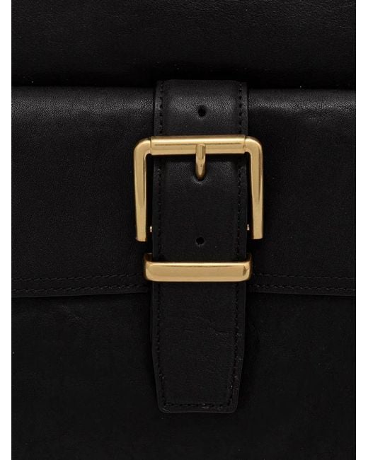 Marc O' Polo Black Buckle-Detail Shoulder Bag