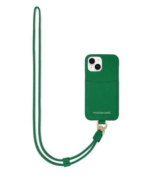 Maison De Sabre Green Sling Iphone 15 Case