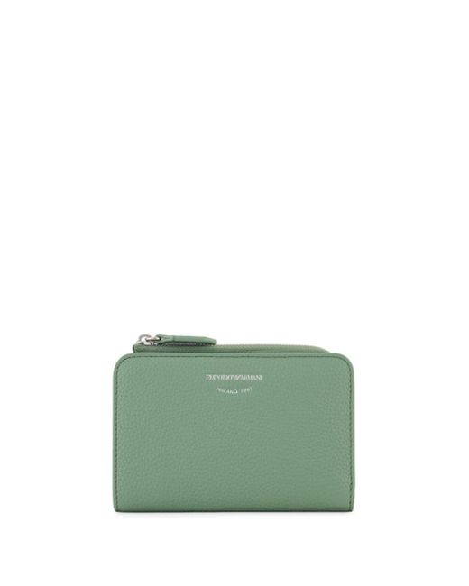 Emporio Armani Green Faux-leather Bi-fold Wallet